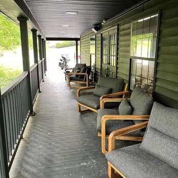 The patio at Creekside Cigar Co. in Maineville, Ohio