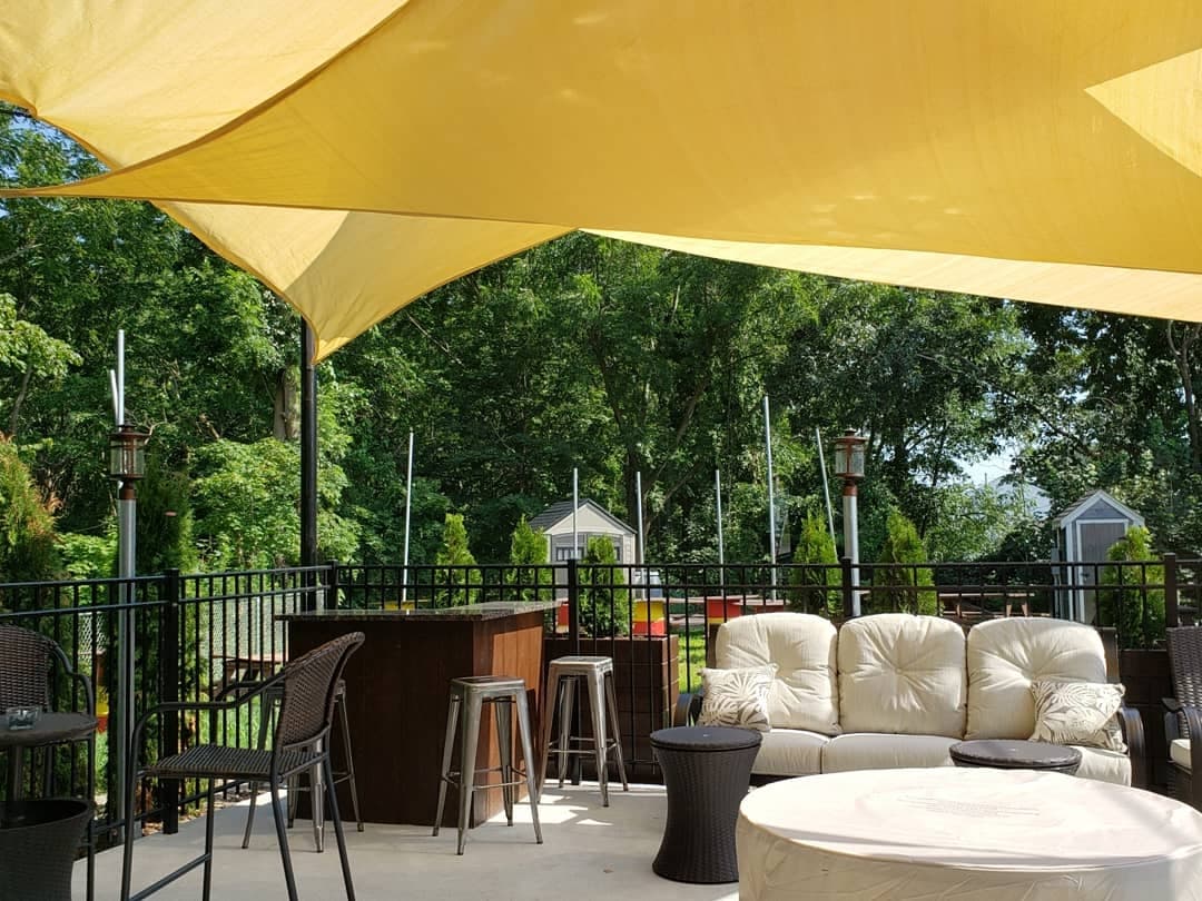 The patio at The Gentleman Cigar Lounge in Rhode Island