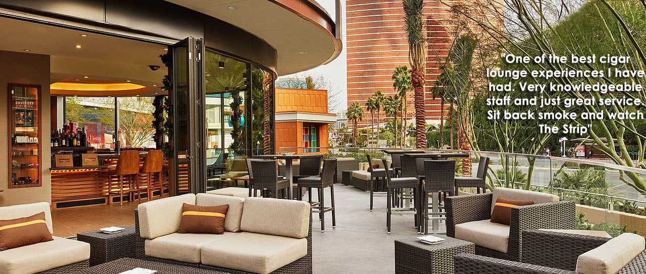 The patio at Davidoff of Geneva in Las Vegas, Nevada