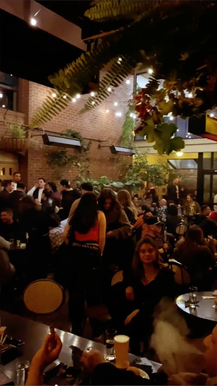 The patio at Cigar Bar & Grill in San Francisco, California